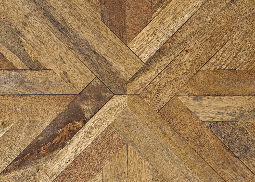 Lyon Round Dining Table - Mango Parquetry (120)