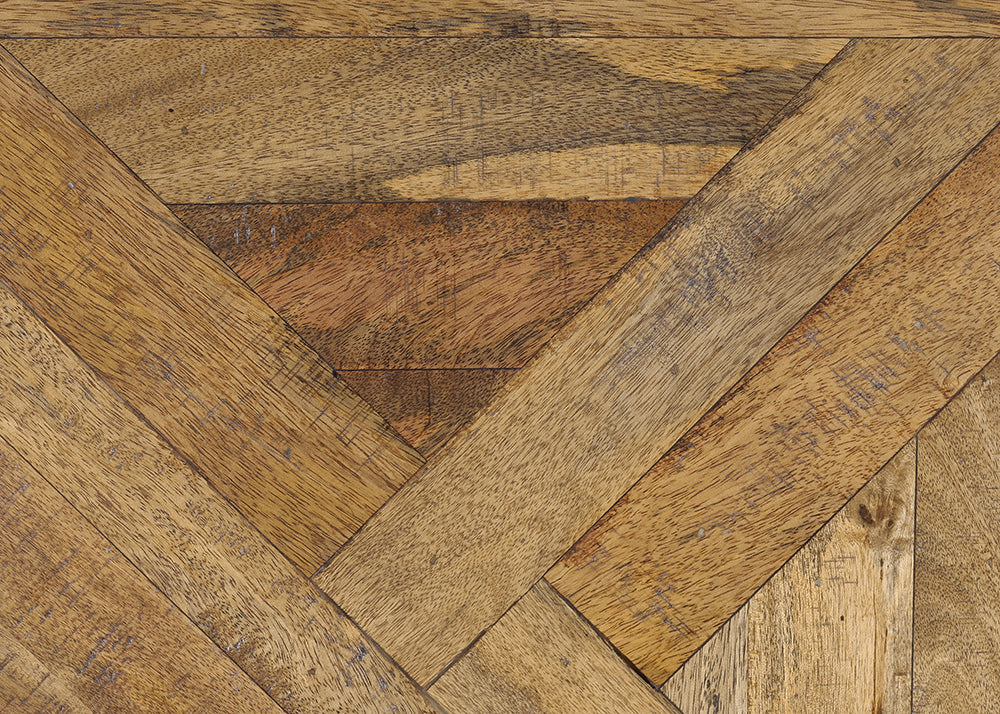 Lyon Round Dining Table - Mango Parquetry (120)