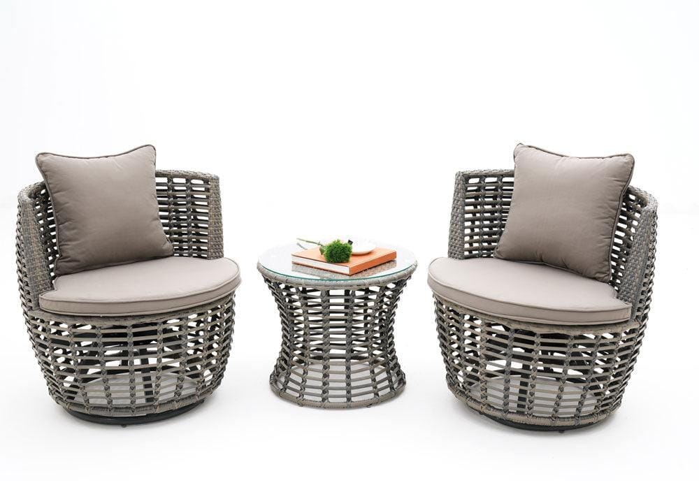 Luca 3 Piece Setting Outdoor Seating Nest 