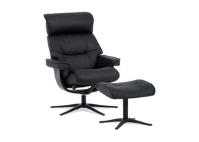 Nordic 93 Chair & Ottoman Star Base Recliner Chairs Vast Furniture 