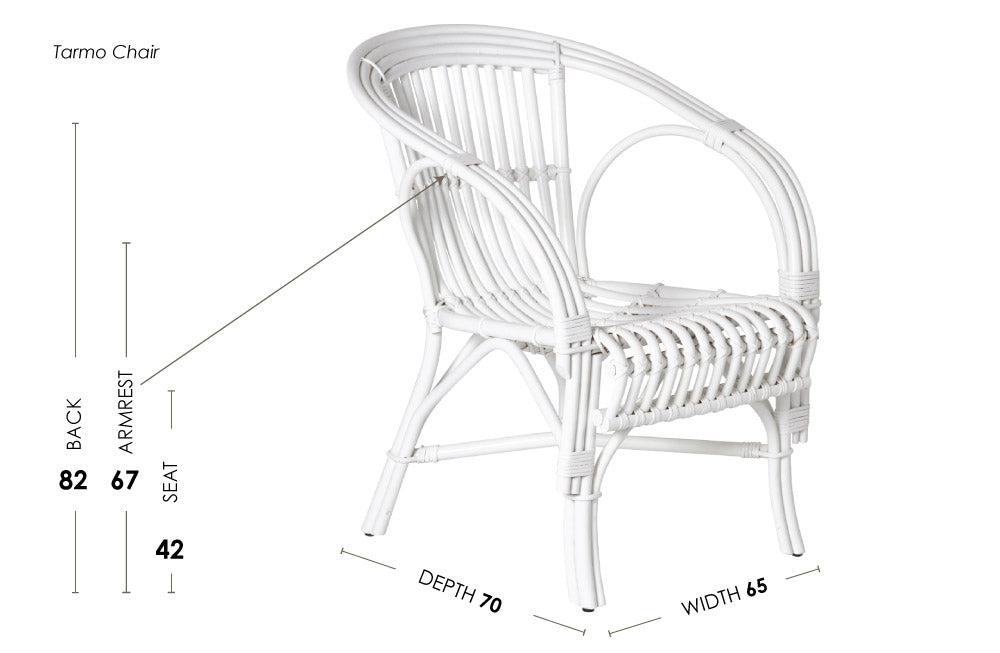 Tarmo chair white dimensions