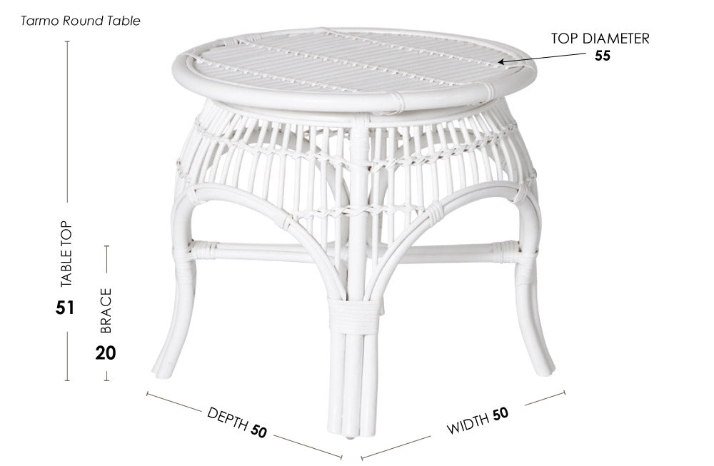 Tarmo round table dimensions