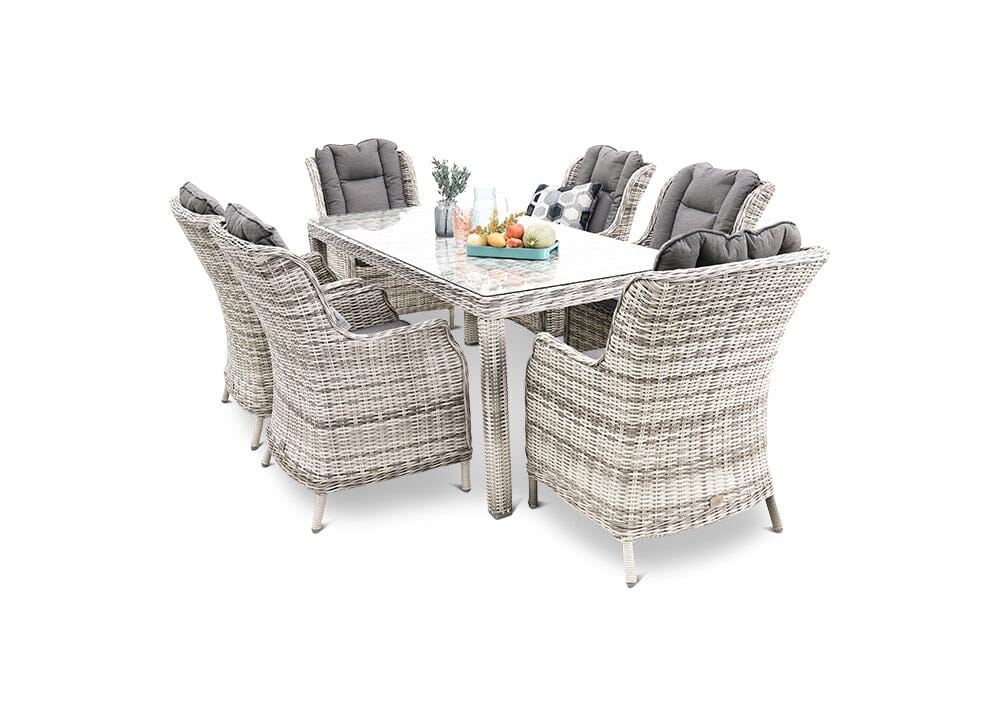 Pacific 7 Piece Dining Set Outdoor Dining Tables Nest 
