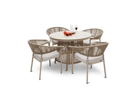 Sandstone Point 5pc Dining Outdoor Dining Tables Nest 
