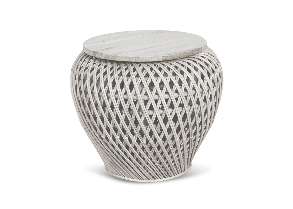 Tulum Side Table - White