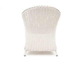 Ubud Dining Chair back view in white wicker
