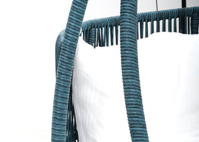 Cadiz Hanging Chair in blue closeup