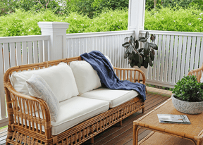 Avoca Daybed with White Cushions Alfresco Lounging Avoca 