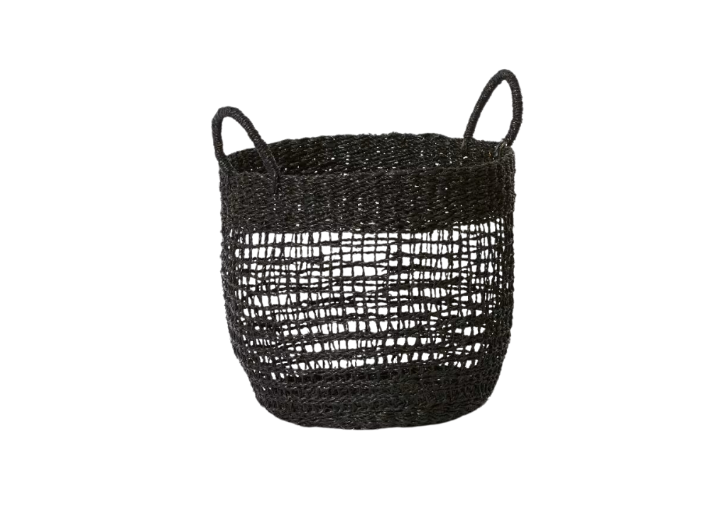 black basket for storage