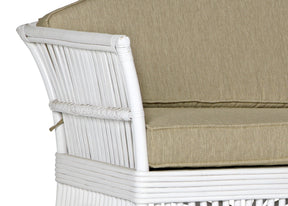 Kuranda Daybed in white with taupe fleck cushions close up