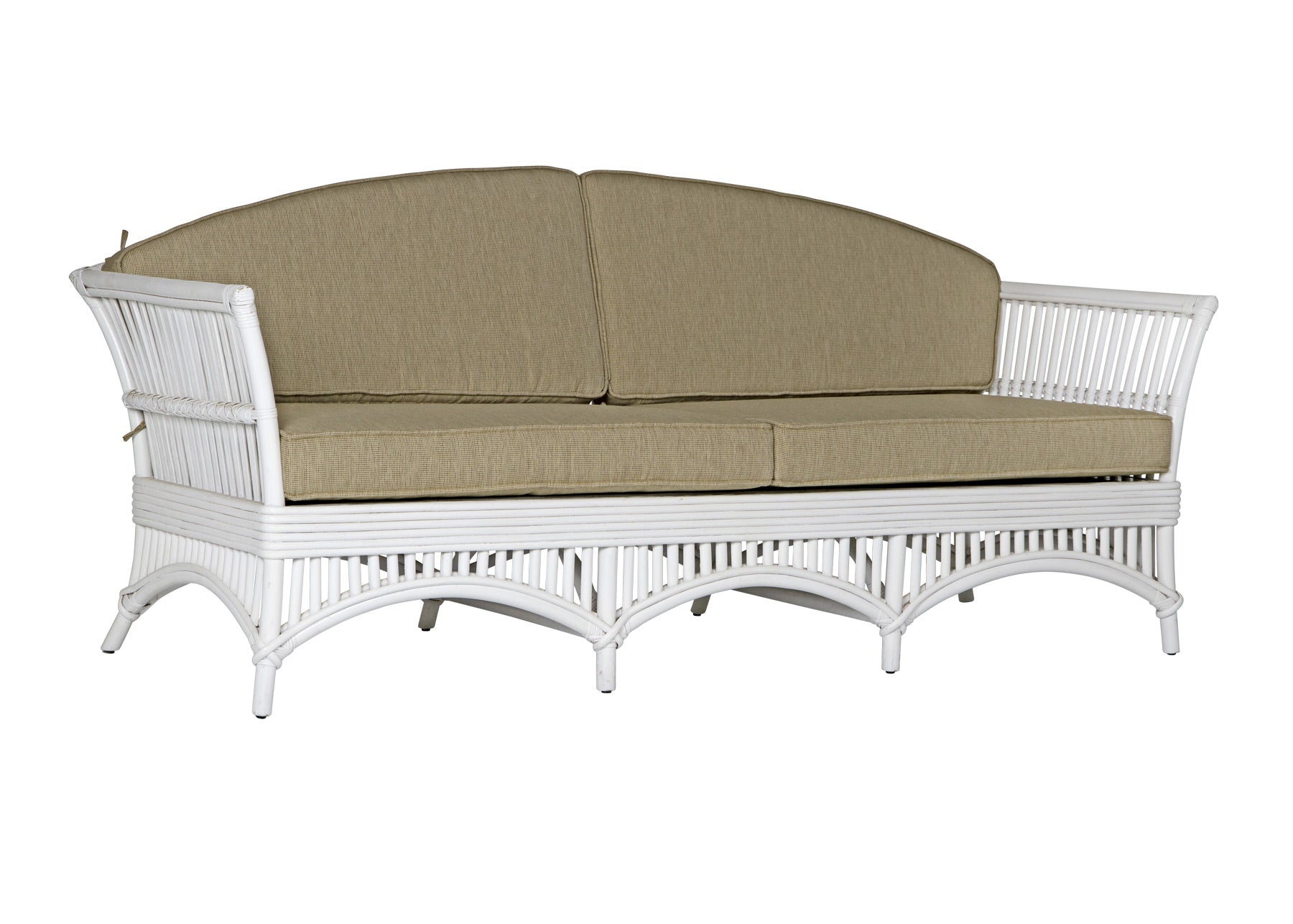 Kuranda Daybed in white with taupe fleck cushions