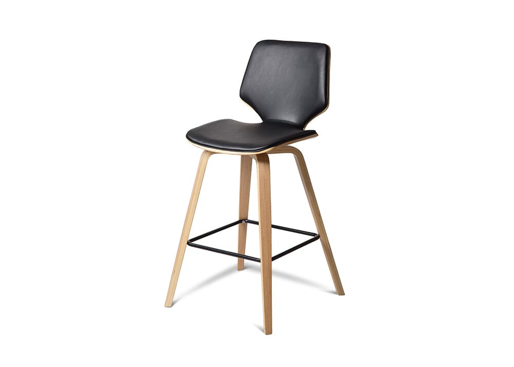 Ryde Oak Black Barstool Stools Vast Furniture 
