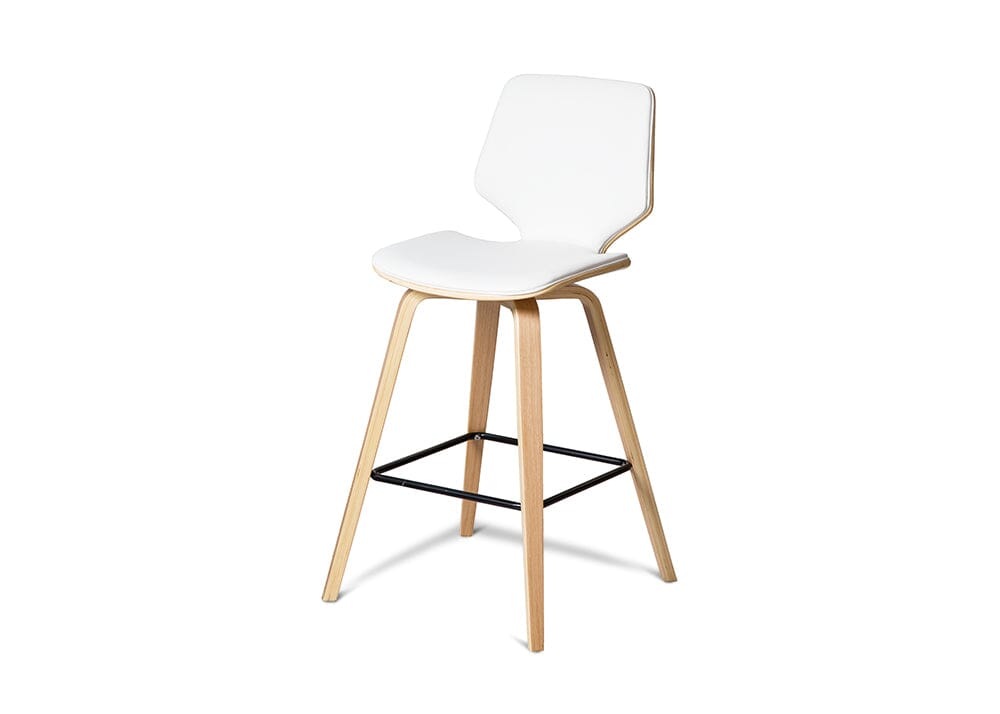 Ryde Oak White Barstool Stools Vast Furniture 