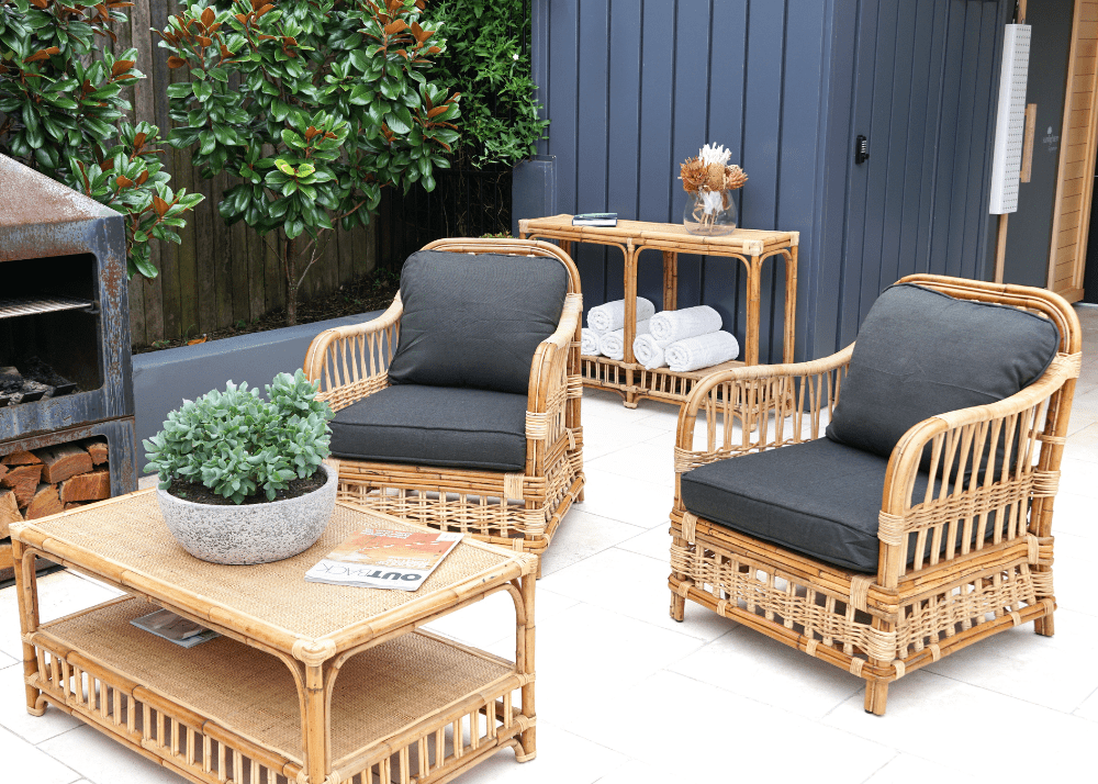 Avoca Armchair with Charcoal Covers Alfresco Lounging Avoca 