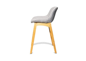 Zoe Light Grey Barstool Stools Vast Furniture 