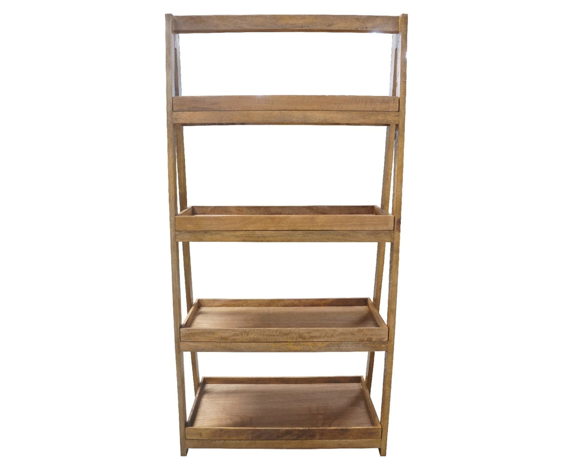Ladder Shelf Front View with white background