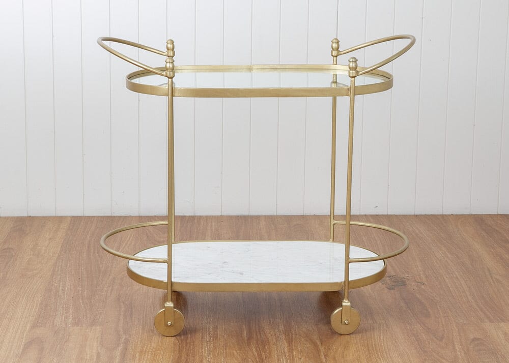 Jean Trolley White Marble Shelving and Cabinets Smile Interiors 