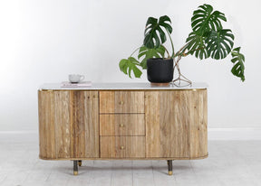 Lilian Carved Buffet with Marble Top Buffets Smile Interiors 