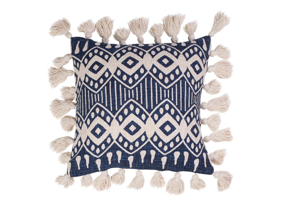 Nila Diamond Cotton Embellished Cushion with Insert Cushions and Pouffes DWBH 