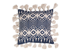 Nila Diamond Cotton Embellished Cushion with Insert Cushions and Pouffes DWBH 