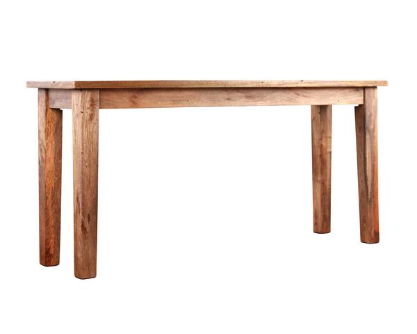 Timber Console Table side View with white background