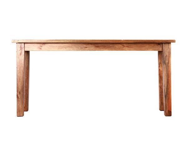 Timber Console Table Front View with white background