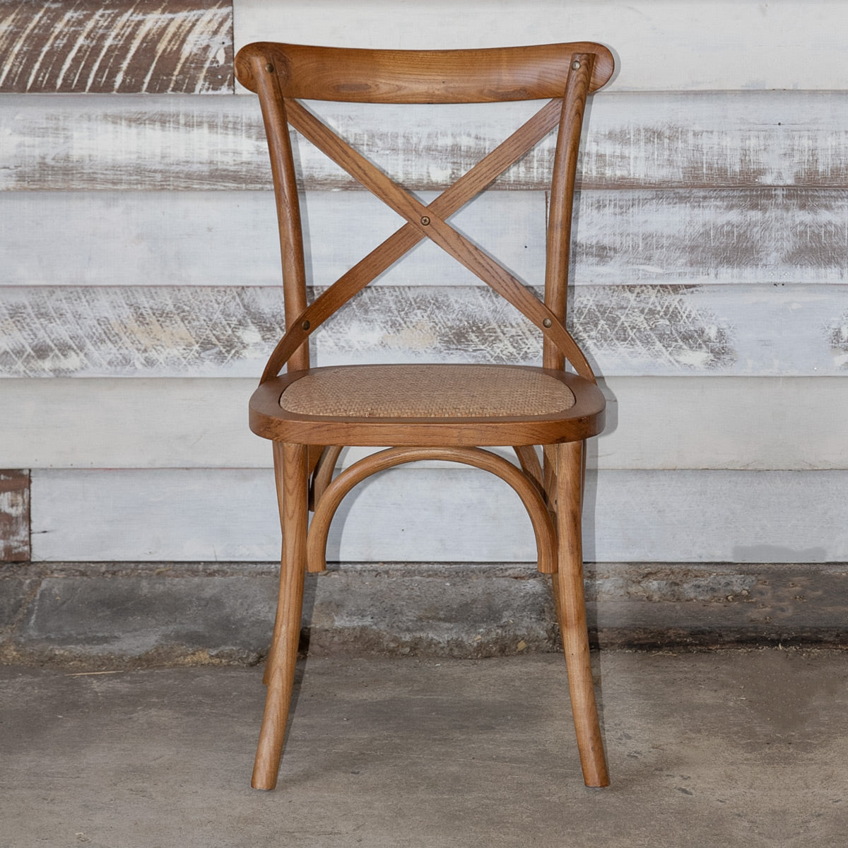Cross Back Chair Wooden Back - Tallow