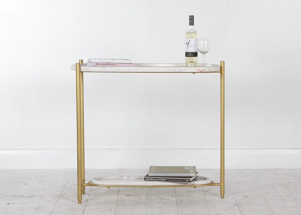 Greta Console White Marble Console Tables Smile Interiors 